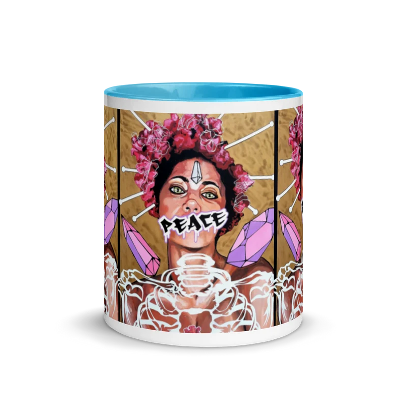 Tasse mit farbiger Innenseite Peace