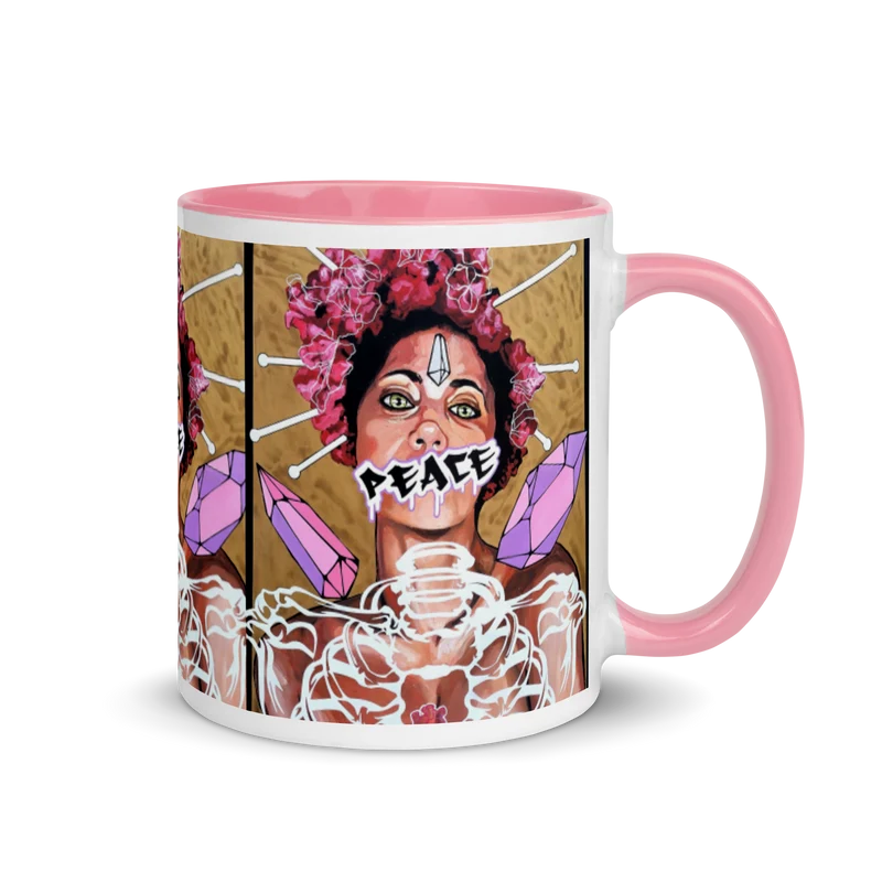 Tasse mit farbiger Innenseite Peace