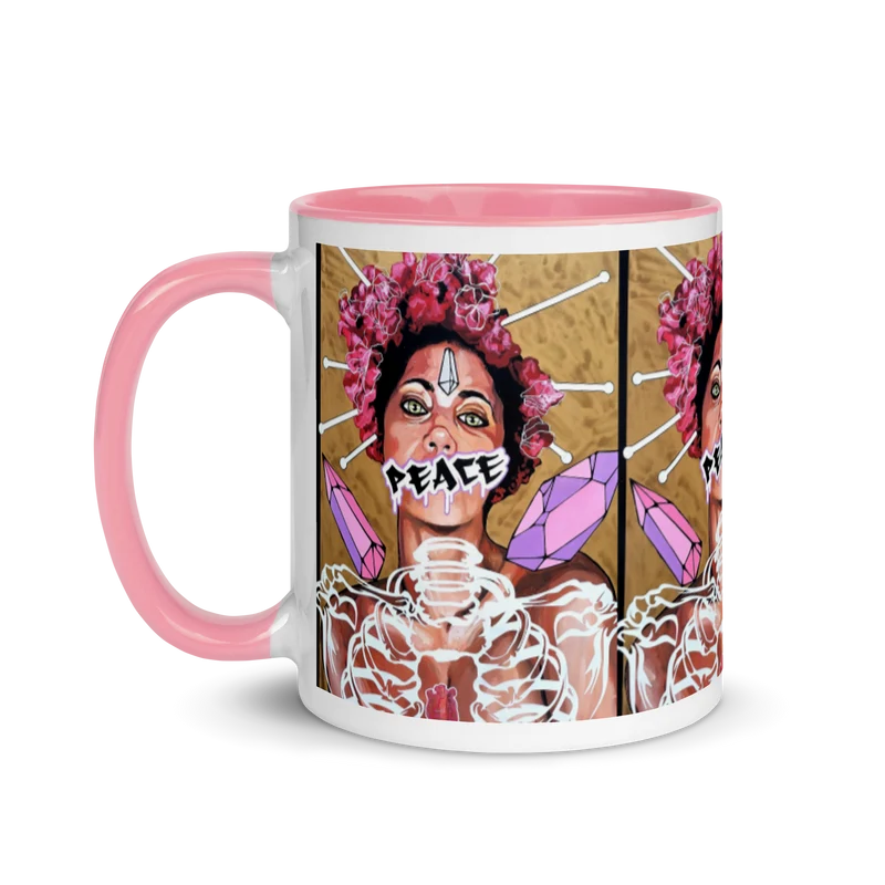 Tasse mit farbiger Innenseite Peace