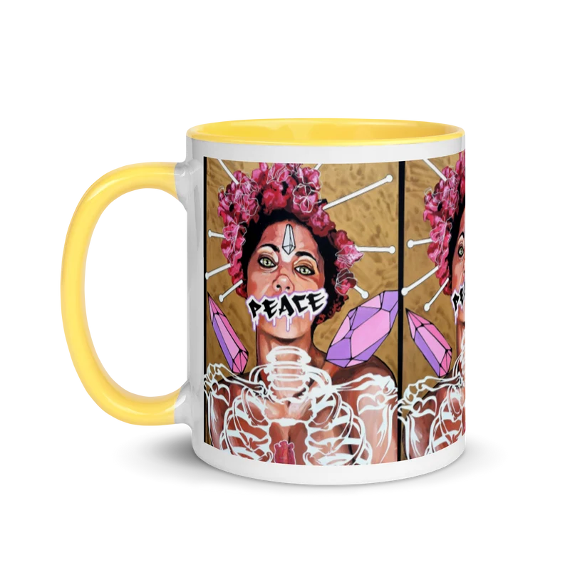 Tasse mit farbiger Innenseite Peace