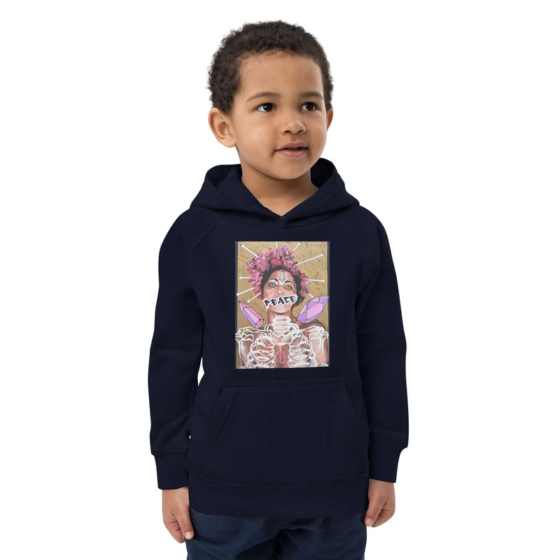 Öko-Kapuzenpullover für Kinder Peace