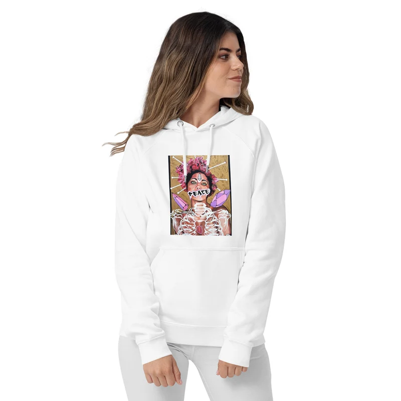 Unisex Bio-Raglan-Hoodie Peace