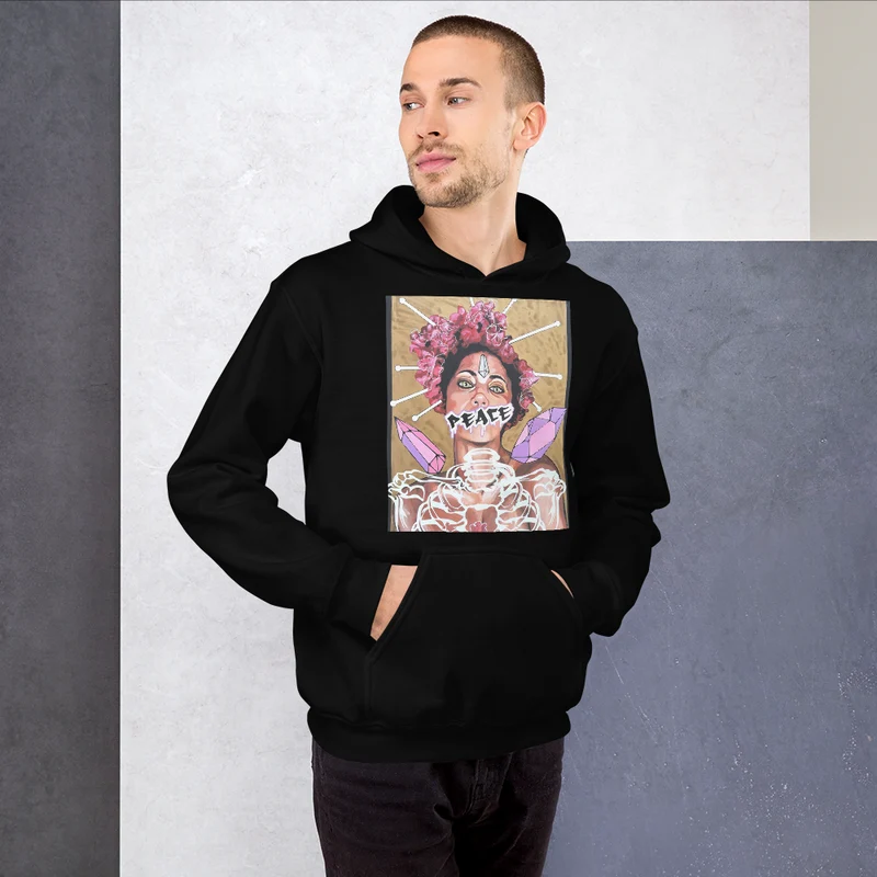 Unisex-Kapuzenpullover Frau Peace