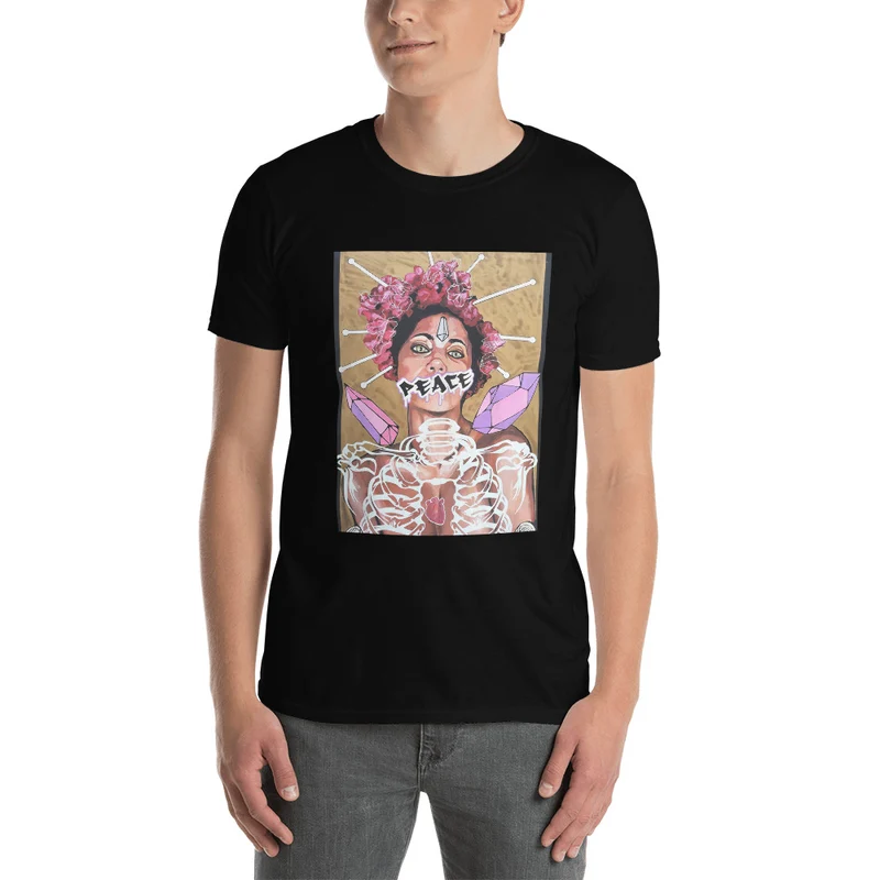 Kurzärmeliges Unisex-T-Shirt Peace