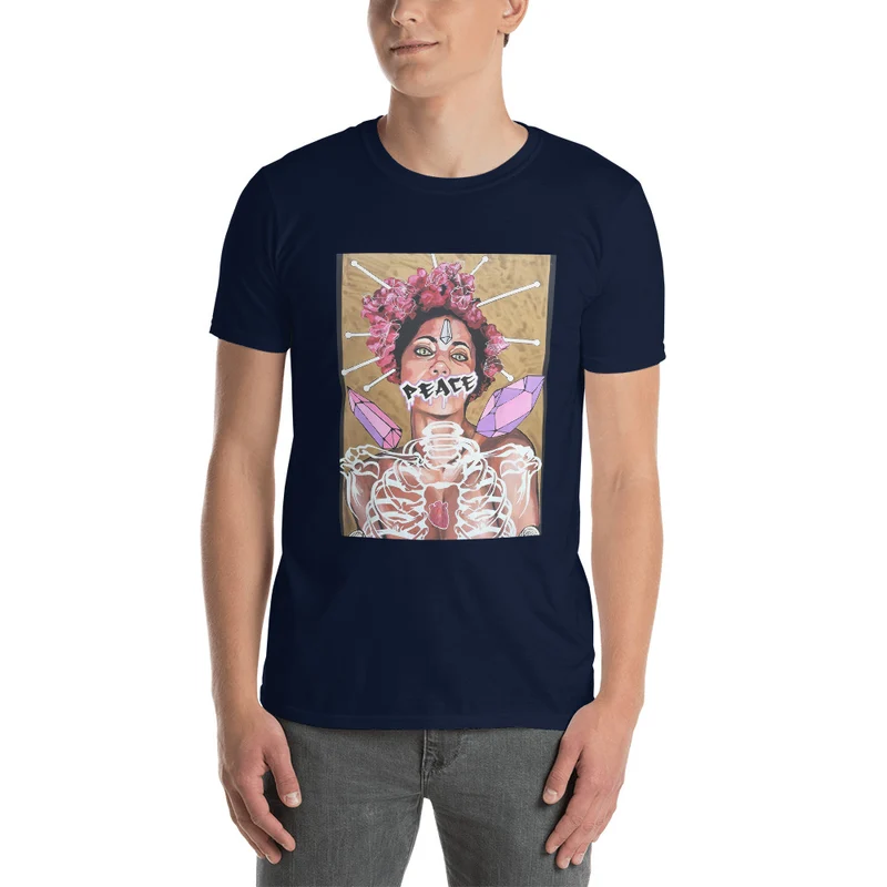 Kurzärmeliges Unisex-T-Shirt Peace