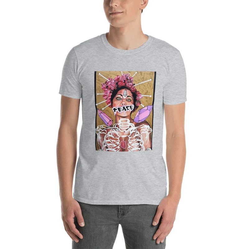 Kurzärmeliges Unisex-T-Shirt Peace