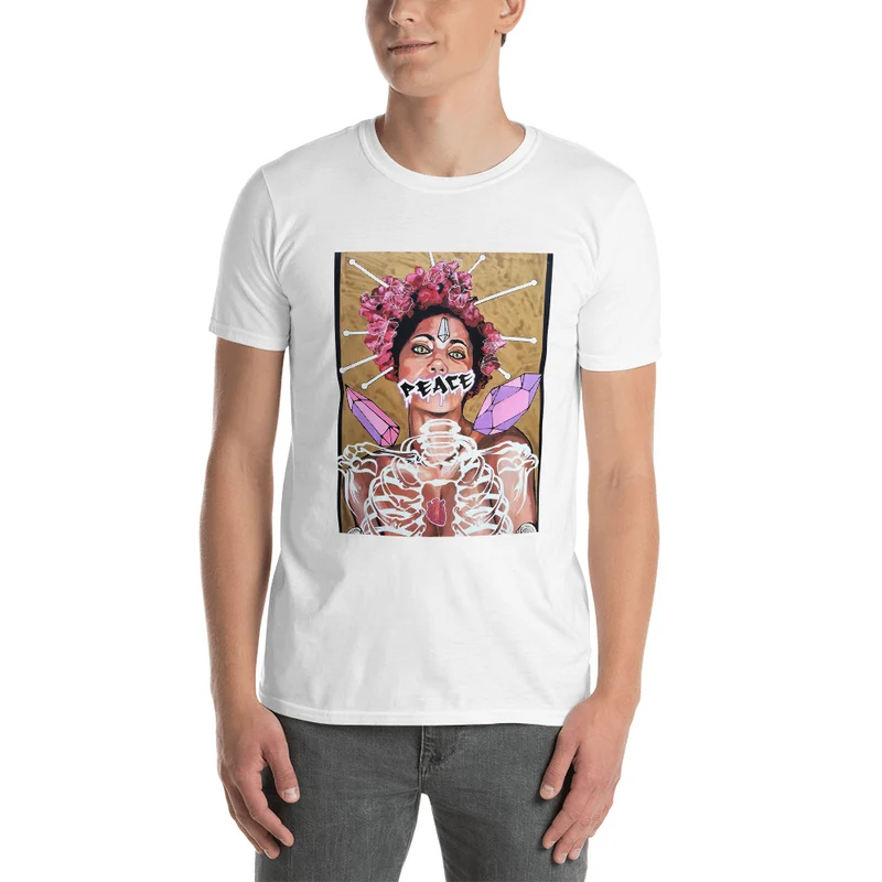 Kurzärmeliges Unisex-T-Shirt Peace