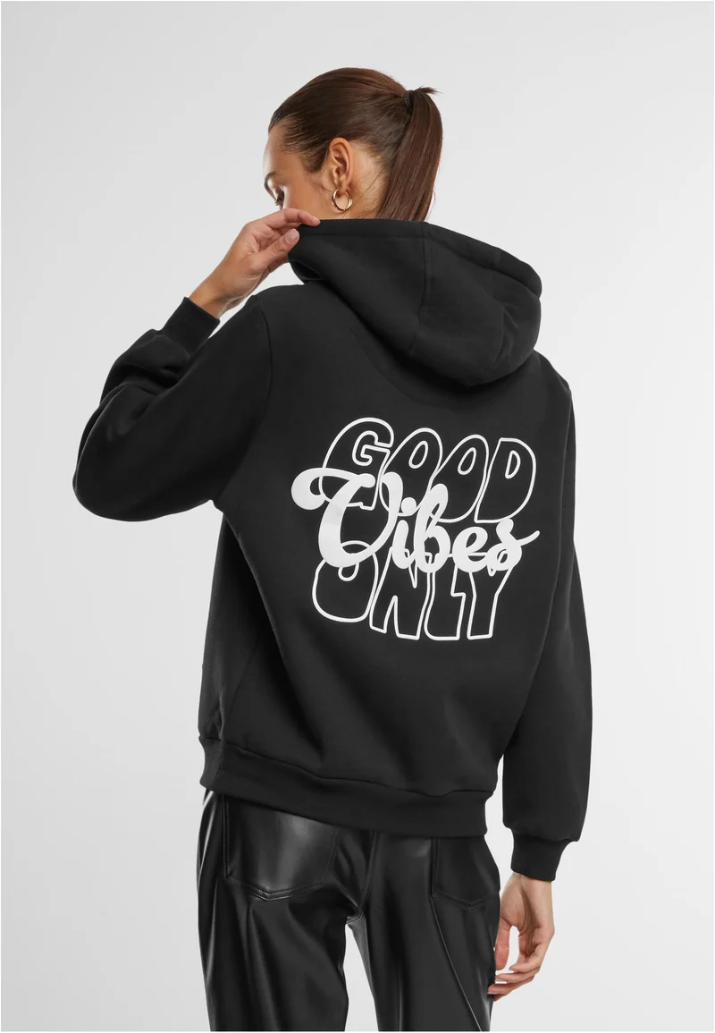 MT Good Vibes Puff Print Ladies Fluffy Hoody
