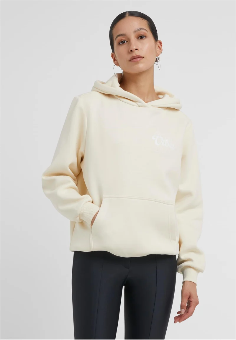 MT Good Vibes Puff Print Ladies Fluffy Hoody