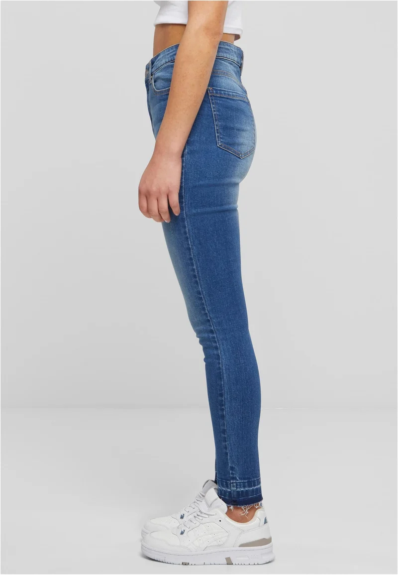 UC Ladies Skinny High Waist Open Hem Jeans