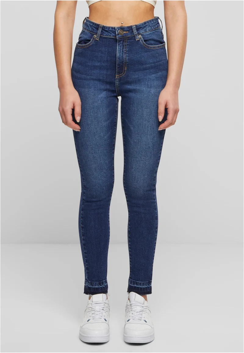 UC Ladies Skinny High Waist Open Hem Jeans