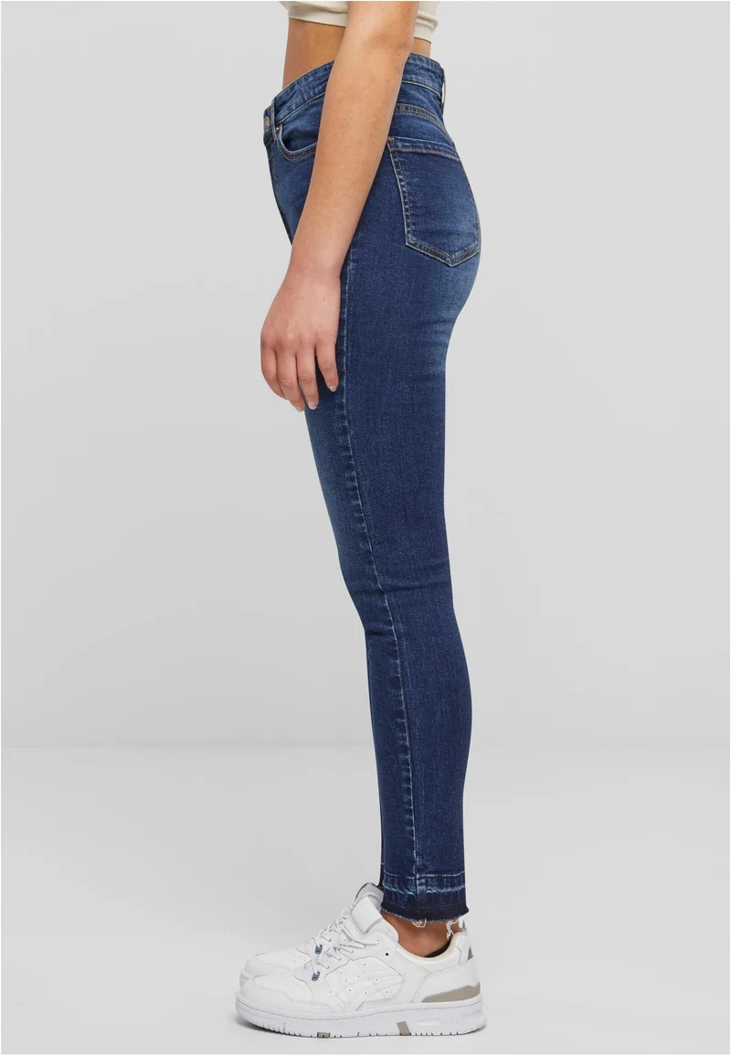 UC Ladies Skinny High Waist Open Hem Jeans