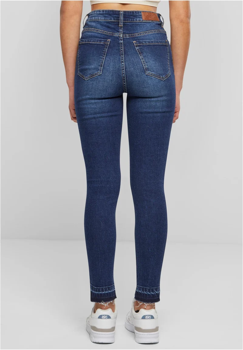 UC Ladies Skinny High Waist Open Hem Jeans