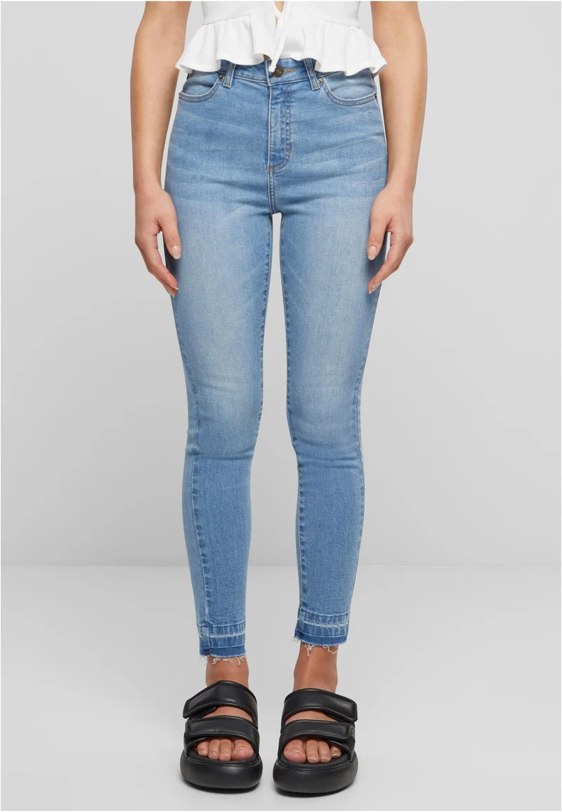 UC Ladies Skinny High Waist Open Hem Jeans