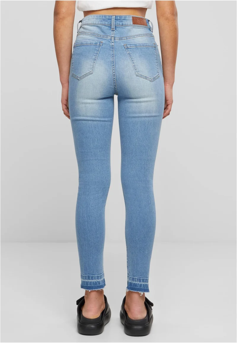 UC Ladies Skinny High Waist Open Hem Jeans
