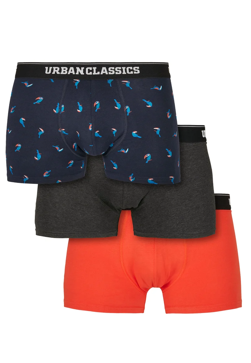 Boxer Shorts 3-Pack bird aop+ boxer orange + cha XXL