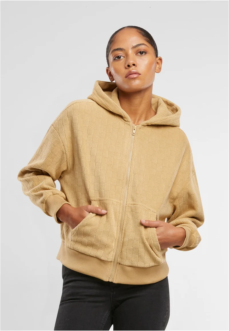 UC Jacquard Velvet Oversized Zip Hoody
