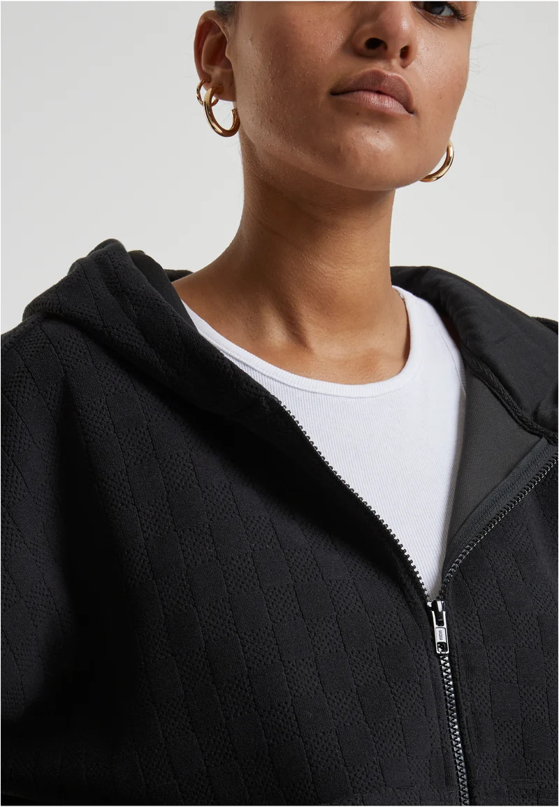 UC Jacquard Velvet Oversized Zip Hoody