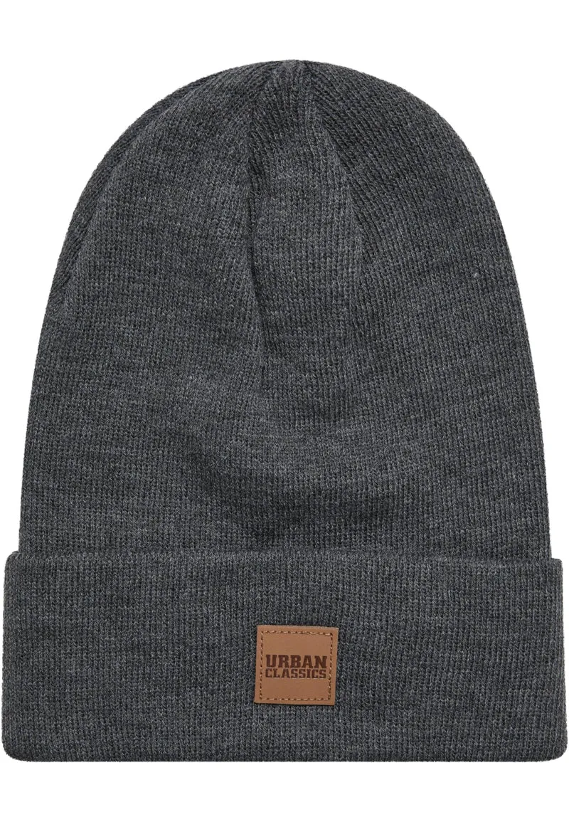 UC Synthetic Leatherpatch Long Beanie
