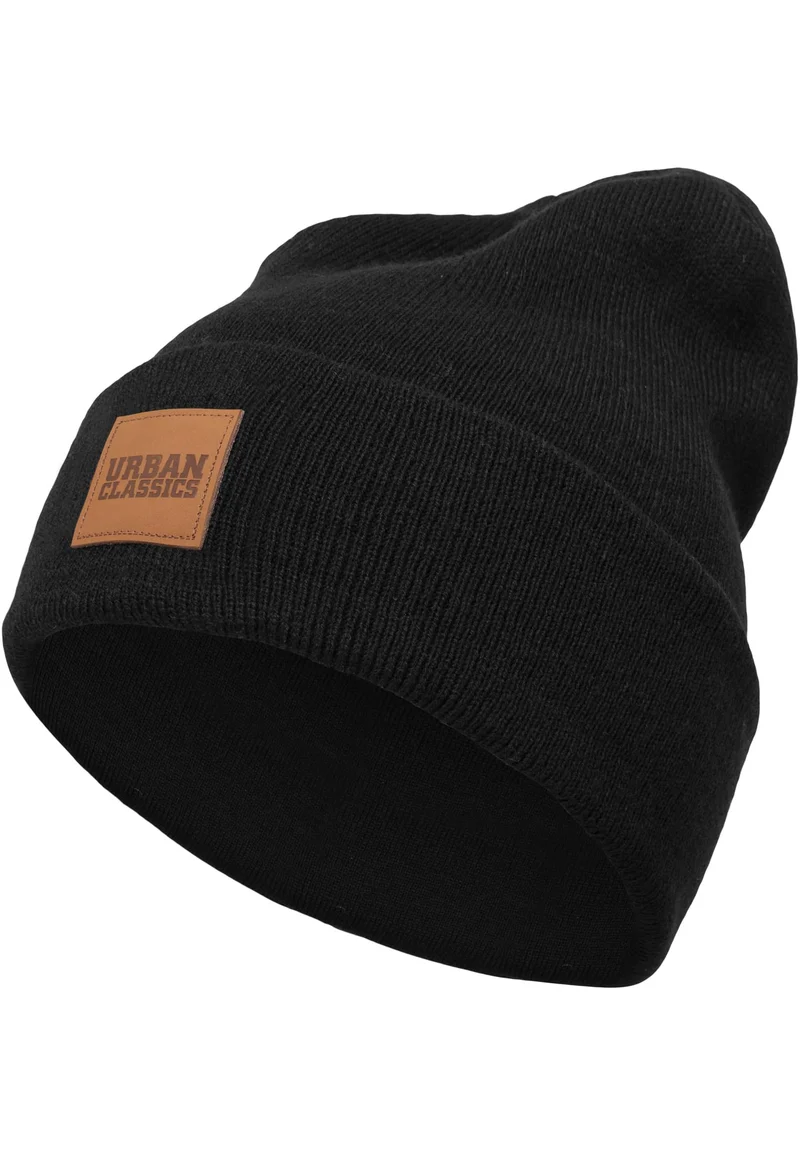 UC Synthetic Leatherpatch Long Beanie