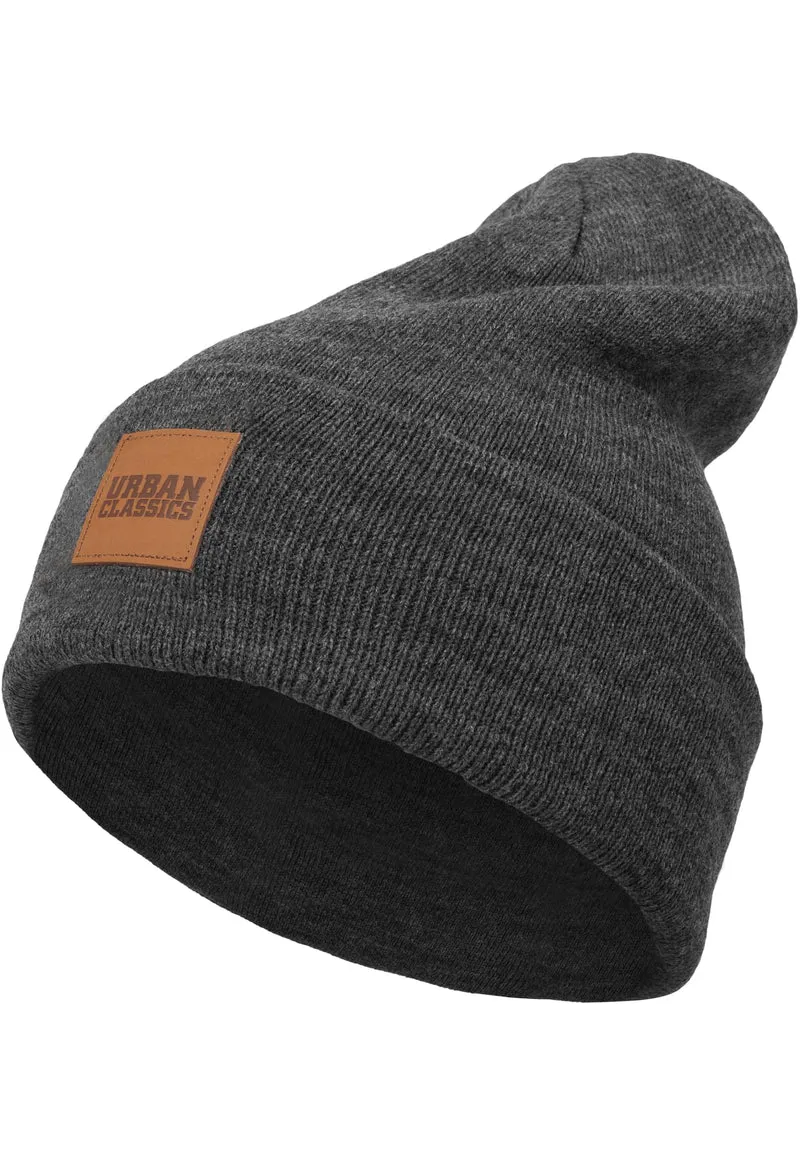 UC Synthetic Leatherpatch Long Beanie