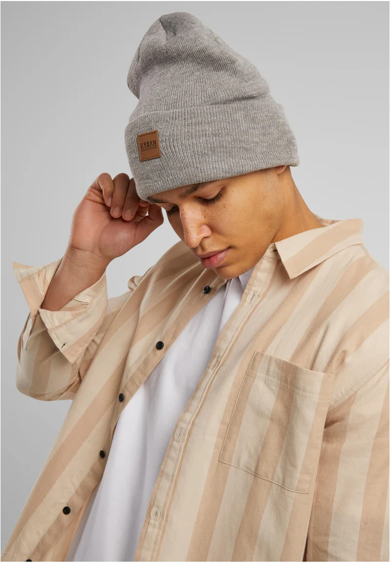 UC Synthetic Leatherpatch Long Beanie