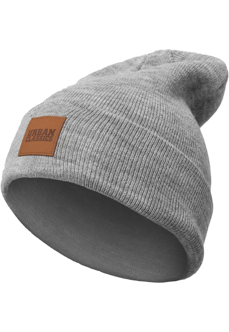 UC Synthetic Leatherpatch Long Beanie