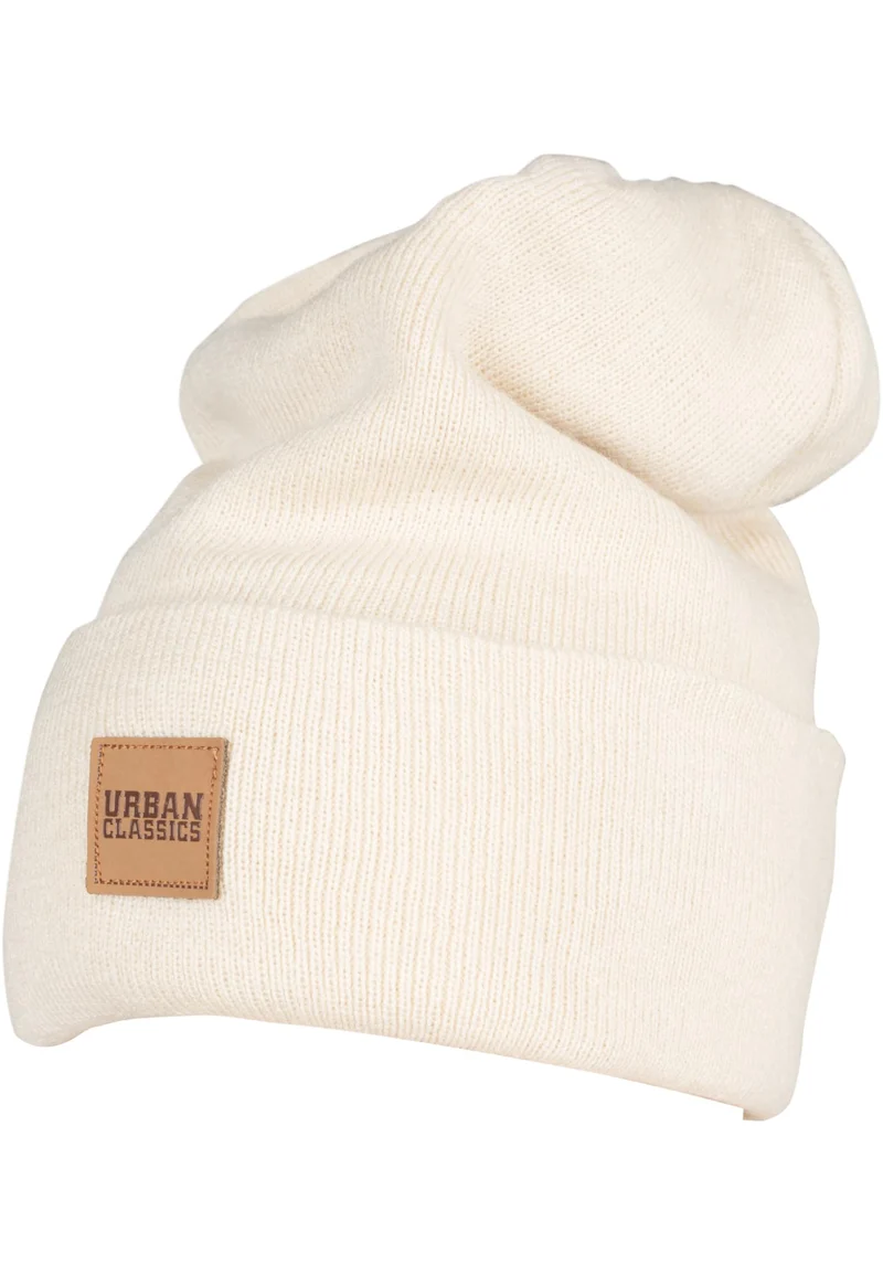 UC Synthetic Leatherpatch Long Beanie