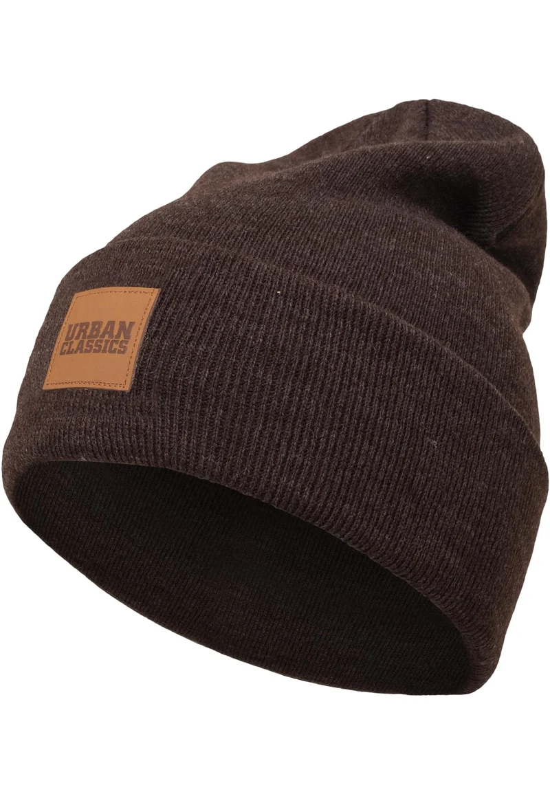 UC Synthetic Leatherpatch Long Beanie