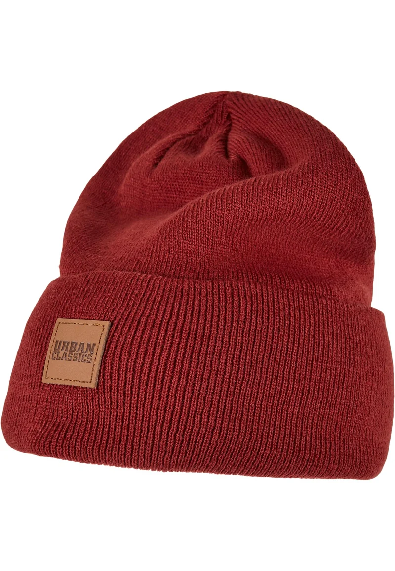 UC Synthetic Leatherpatch Long Beanie