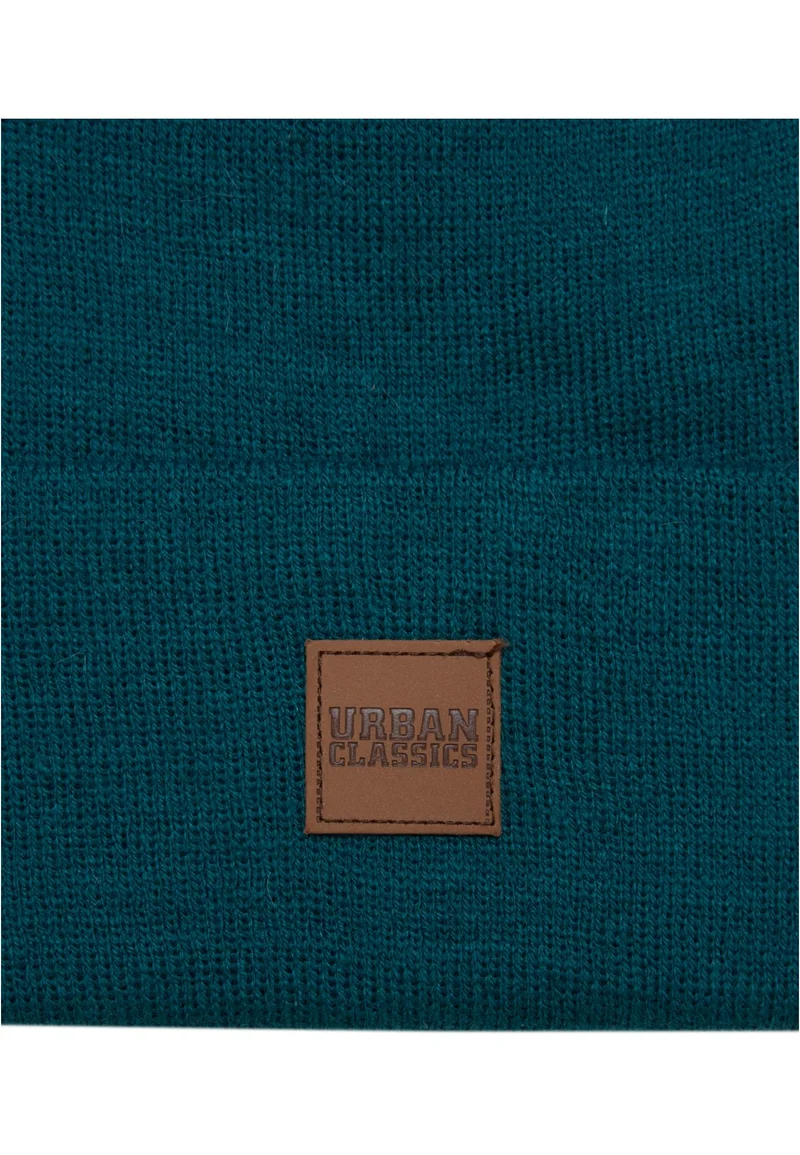 UC Synthetic Leatherpatch Long Beanie