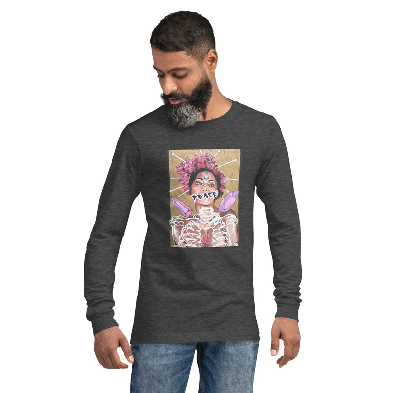 Langärmeliges Unisex-T-Shirt PEACE