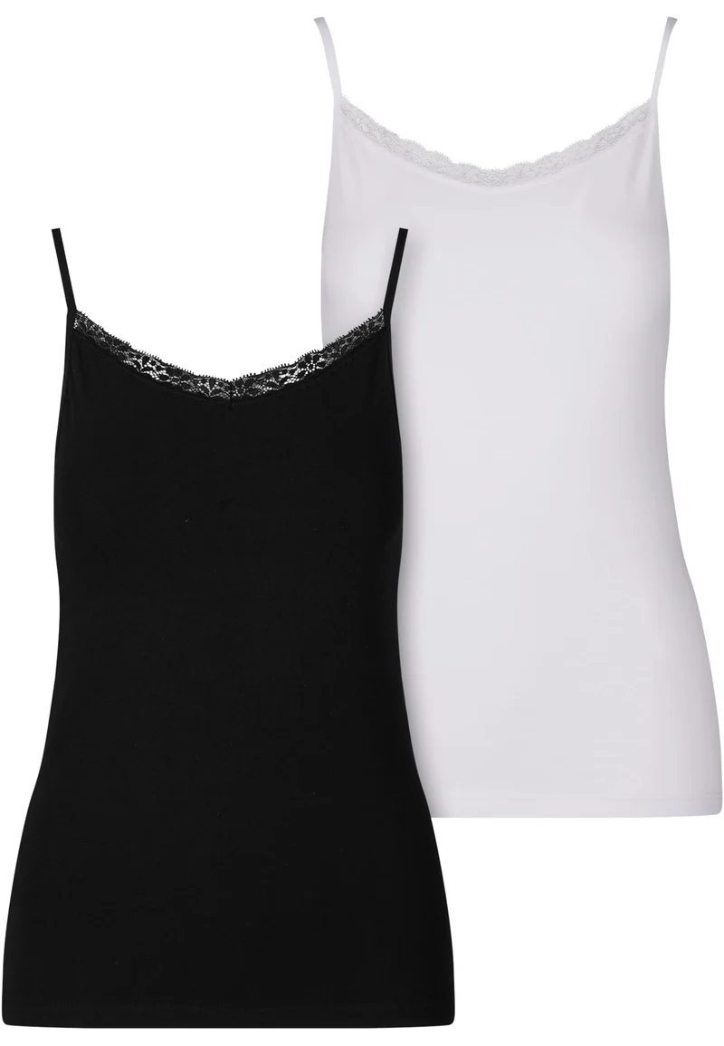 UC Basic Tank Top Cotton Lace 2-Pack