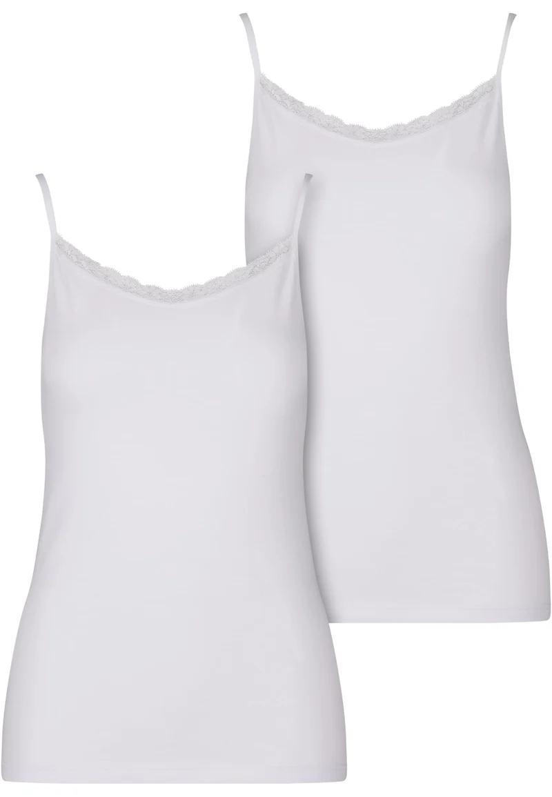 UC Basic Tank Top Cotton Lace 2-Pack
