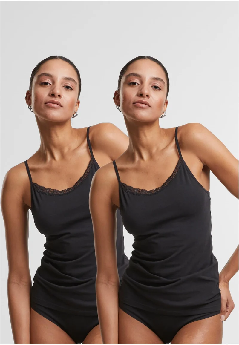 UC Basic Tank Top Cotton Lace 2-Pack