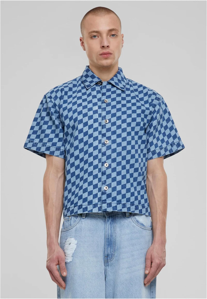 UC Laser Check Printed Boxy Shirt