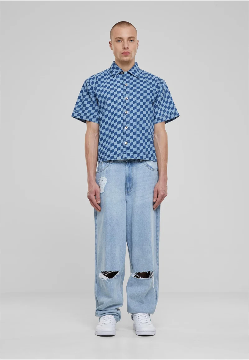 UC Laser Check Printed Boxy Shirt