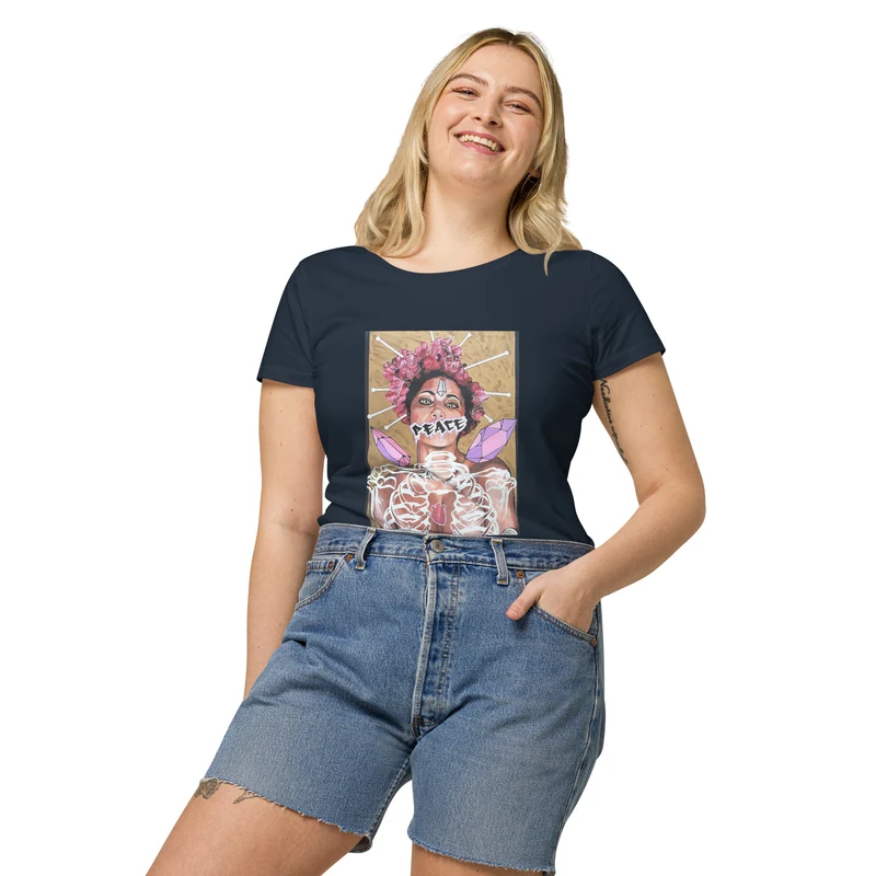 Basic Bio-T-Shirt für Damen PEACE