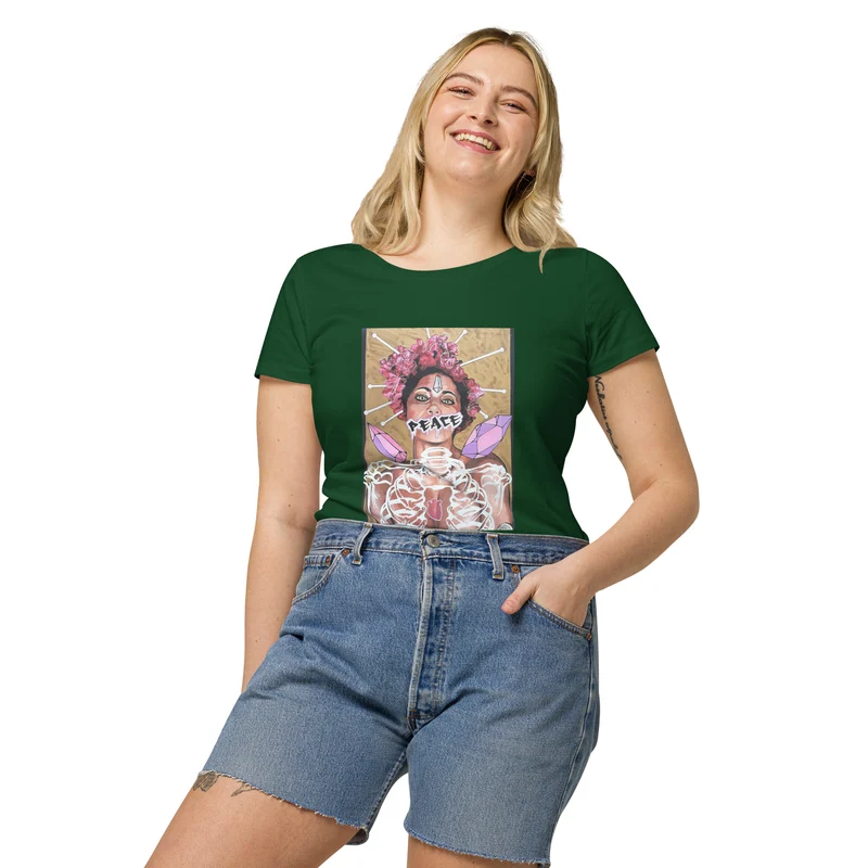 Basic Bio-T-Shirt für Damen PEACE