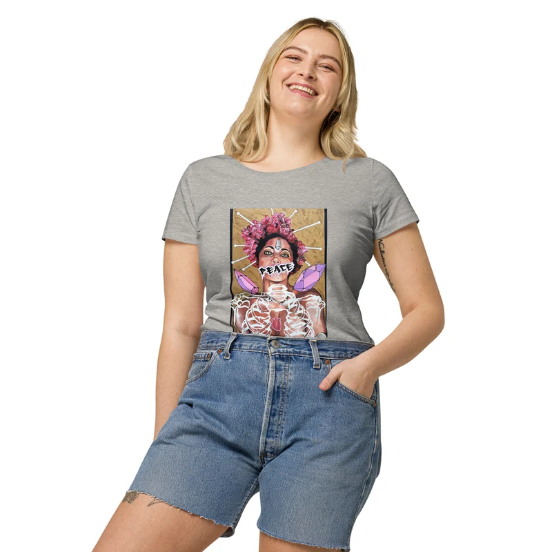 Basic Bio-T-Shirt für Damen PEACE
