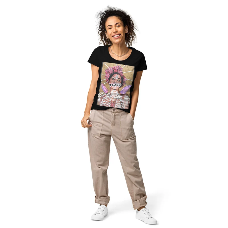 Basic Bio-T-Shirt für Damen PEACE