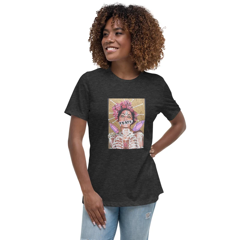 Lockeres Damen-T-Shirt PEACE
