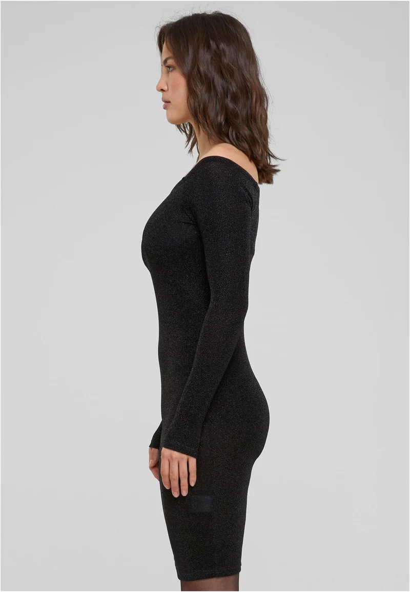 UC Off Shoulder Longsleeve Glitter Dress