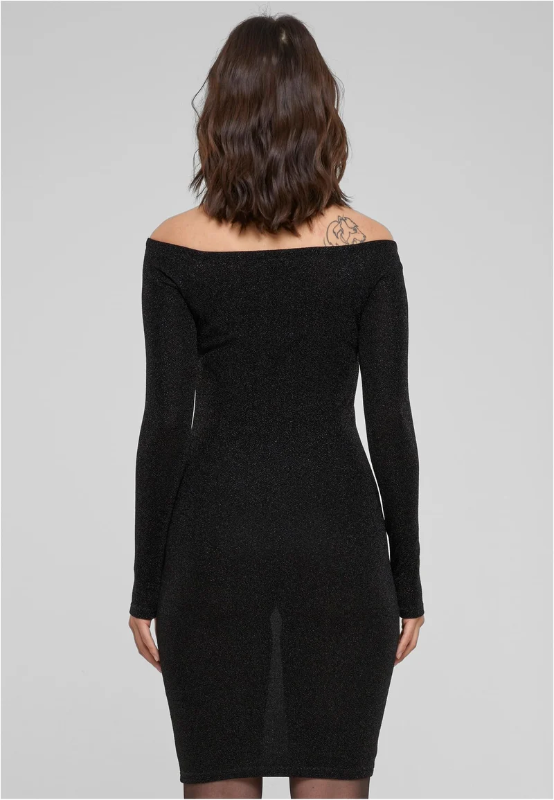 UC Off Shoulder Longsleeve Glitter Dress