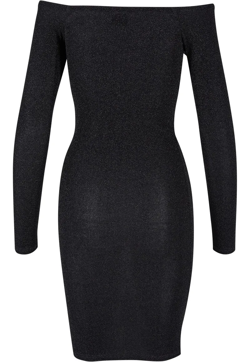 UC Off Shoulder Longsleeve Glitter Dress