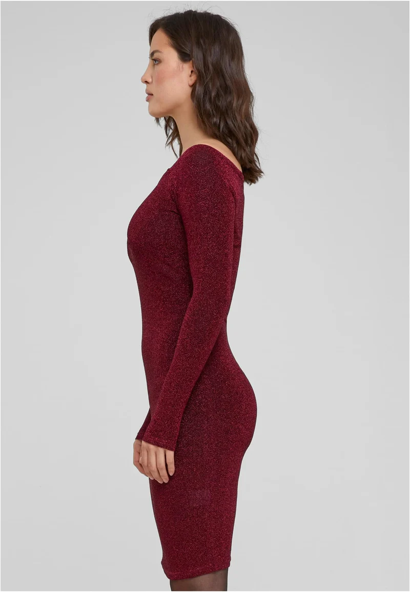 UC Off Shoulder Longsleeve Glitter Dress
