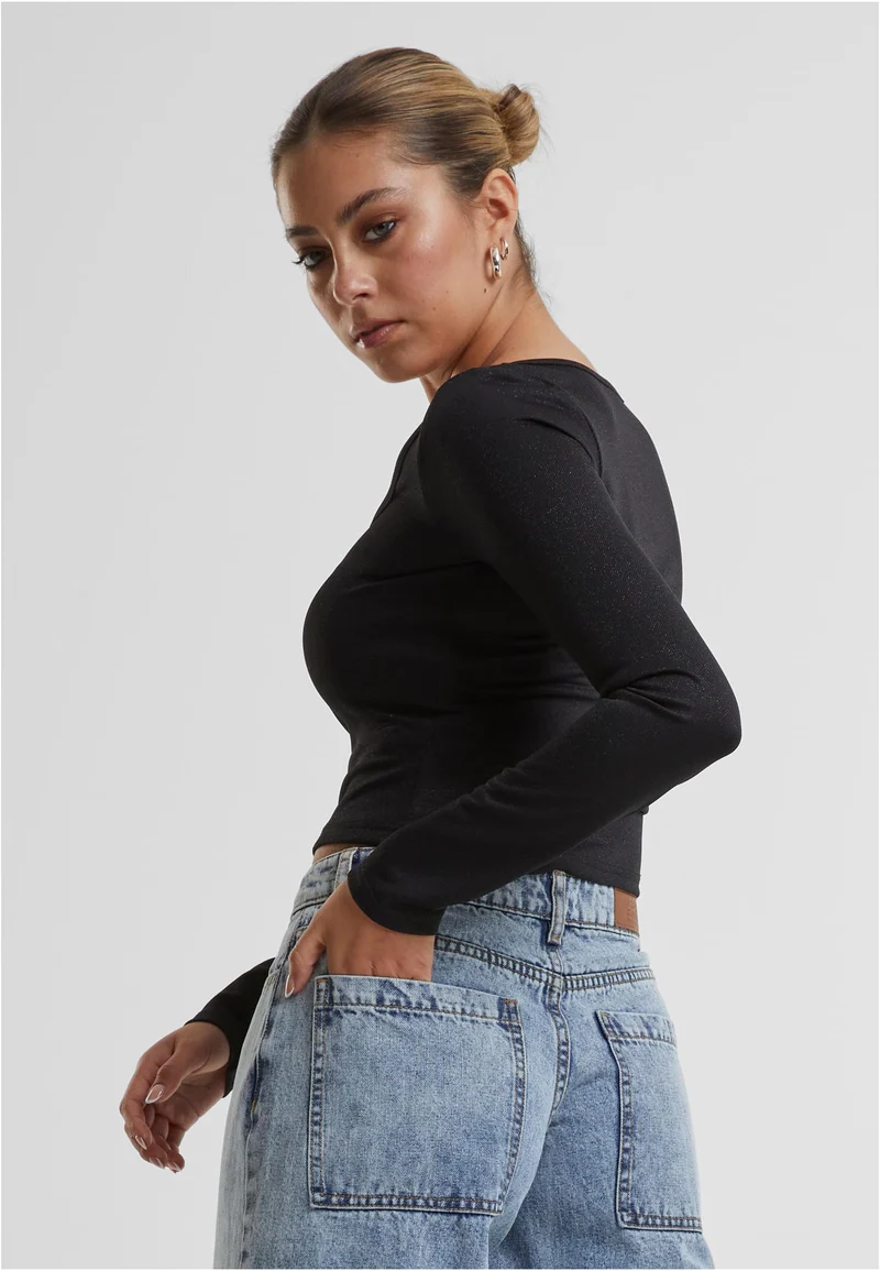UC Glitter Square Neck Longsleeve