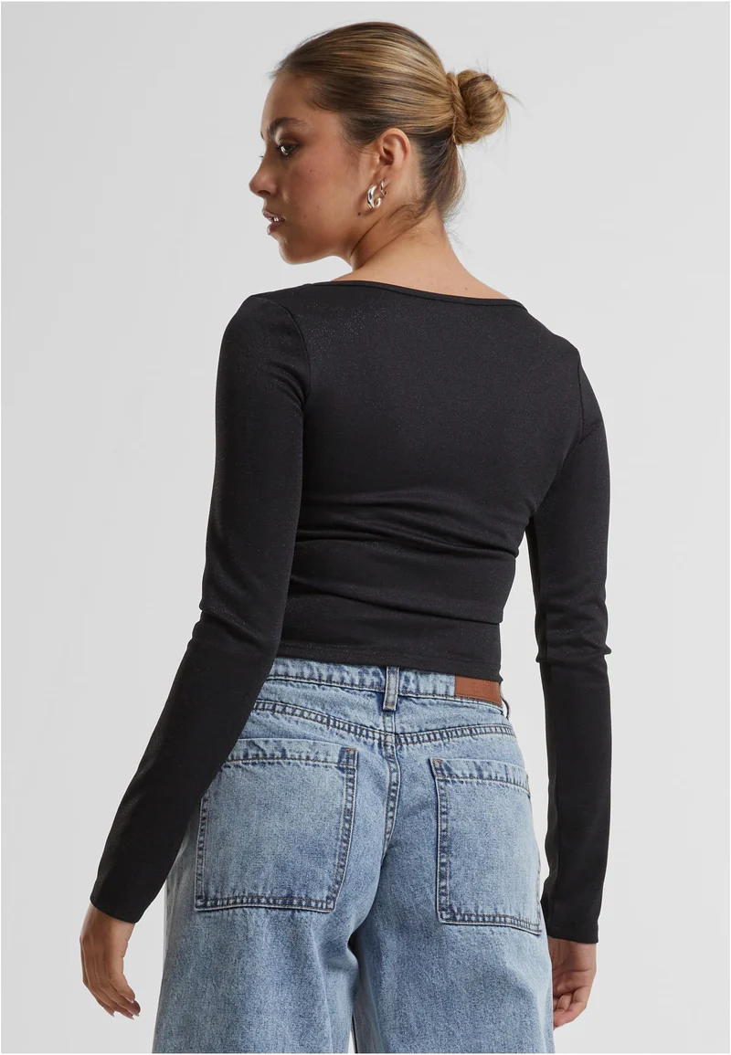 UC Glitter Square Neck Longsleeve