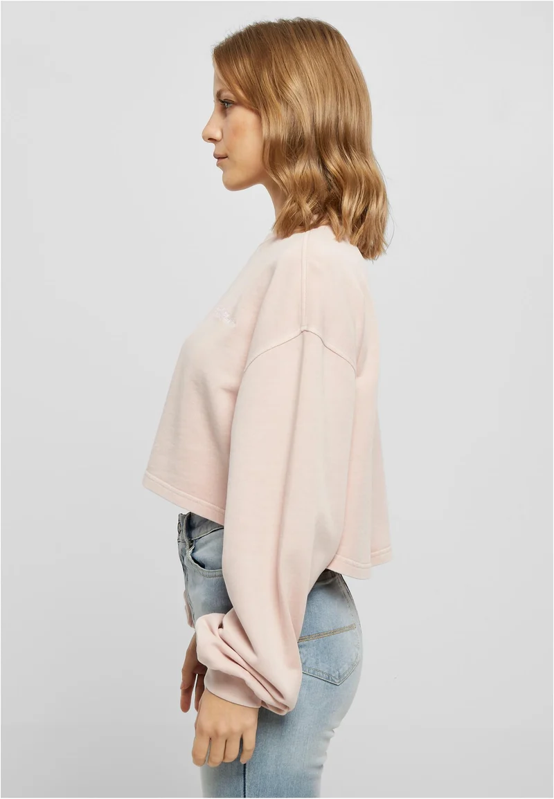 UC Cropped Small Embroidery Terry Crewneck