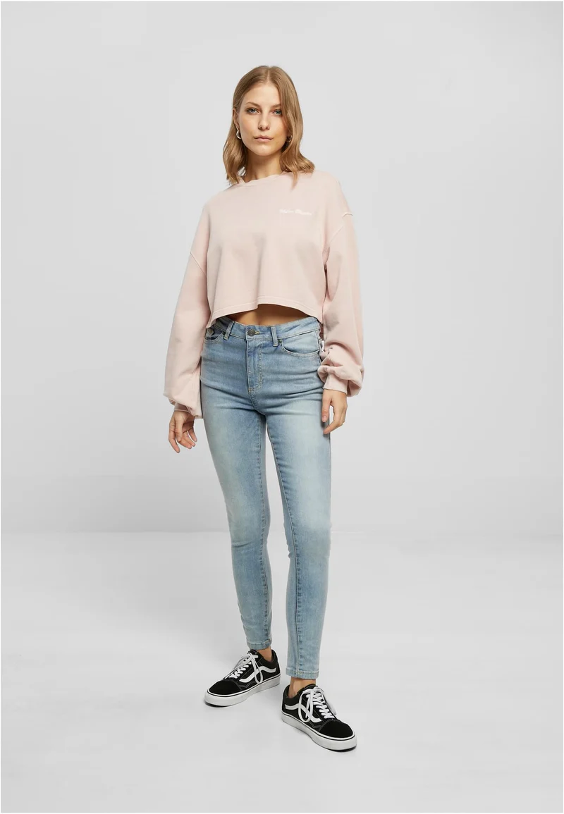 UC Cropped Small Embroidery Terry Crewneck